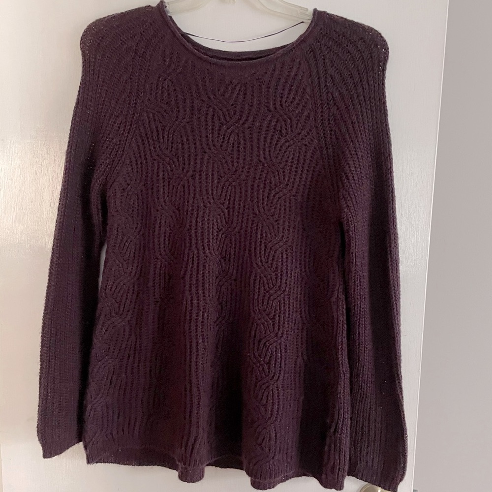 Maroon colored knit sweater